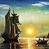 sailboat oil painting framed